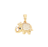 Gold Plated Elephant with crown Pendant