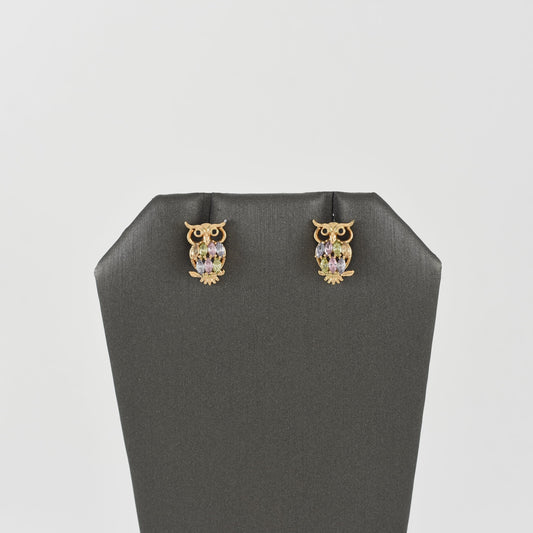 Gold Plated Owl Earrings | Wholesale Jewelry