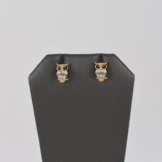 Gold Plated Owl Earrings | Wholesale Jewelry