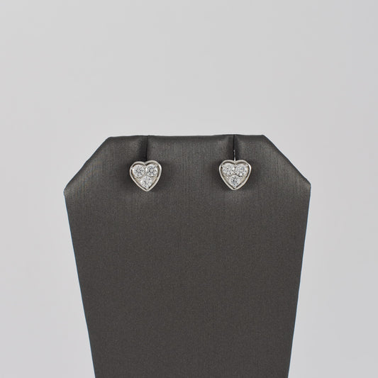 Silver Plated Heart Earrings | Wholesale Jewelry