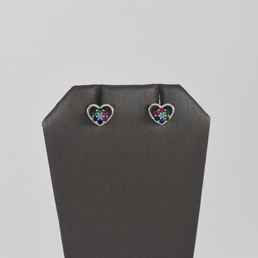 Silver Plated Heart Earrings | Wholesale Jewelry