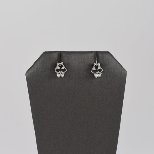 Silver Plated Bear Earrings | Wholesale Jewelry