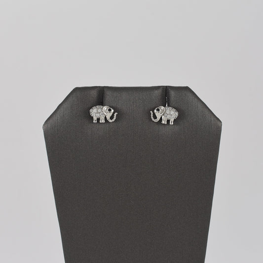 Silver Plated Elephant Earrings | Wholesale Jewelry