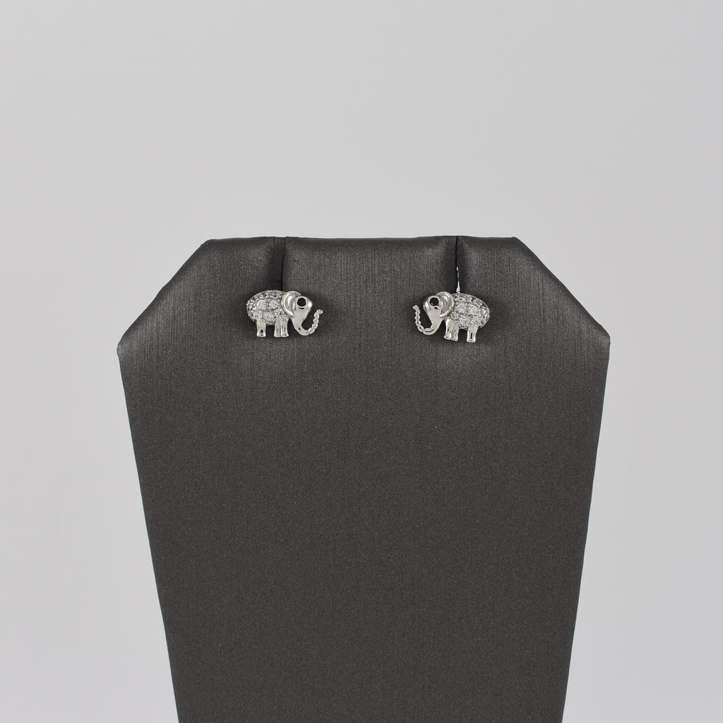 Silver Plated Elephant Earrings
