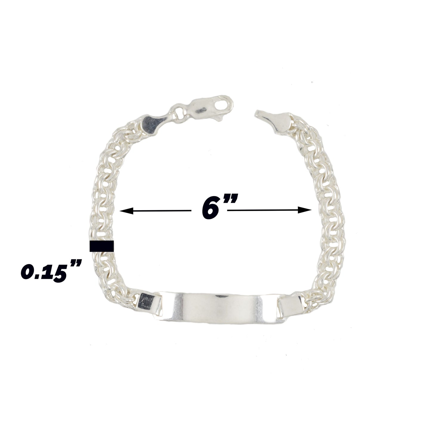 Sterling Silver Chino ID Bracelet for Baby