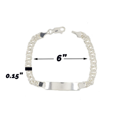 Sterling Silver Chino ID Bracelet for Baby