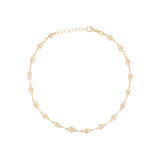 Gold plated Gucci Puffed Link Ladies Anklet