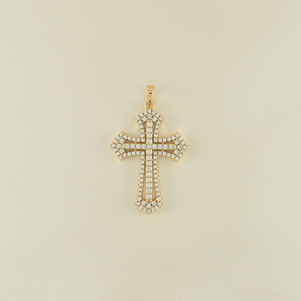 Gold Plated cross CZ Pendant