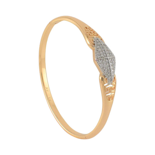 Gold Plated CZ Cuff Bracelet