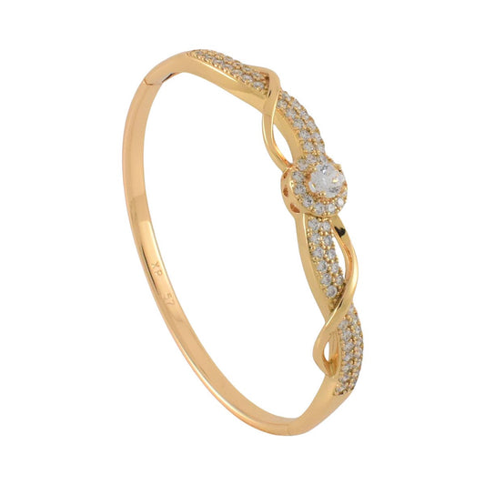 Gold Plated CZ Cuff Bracelet