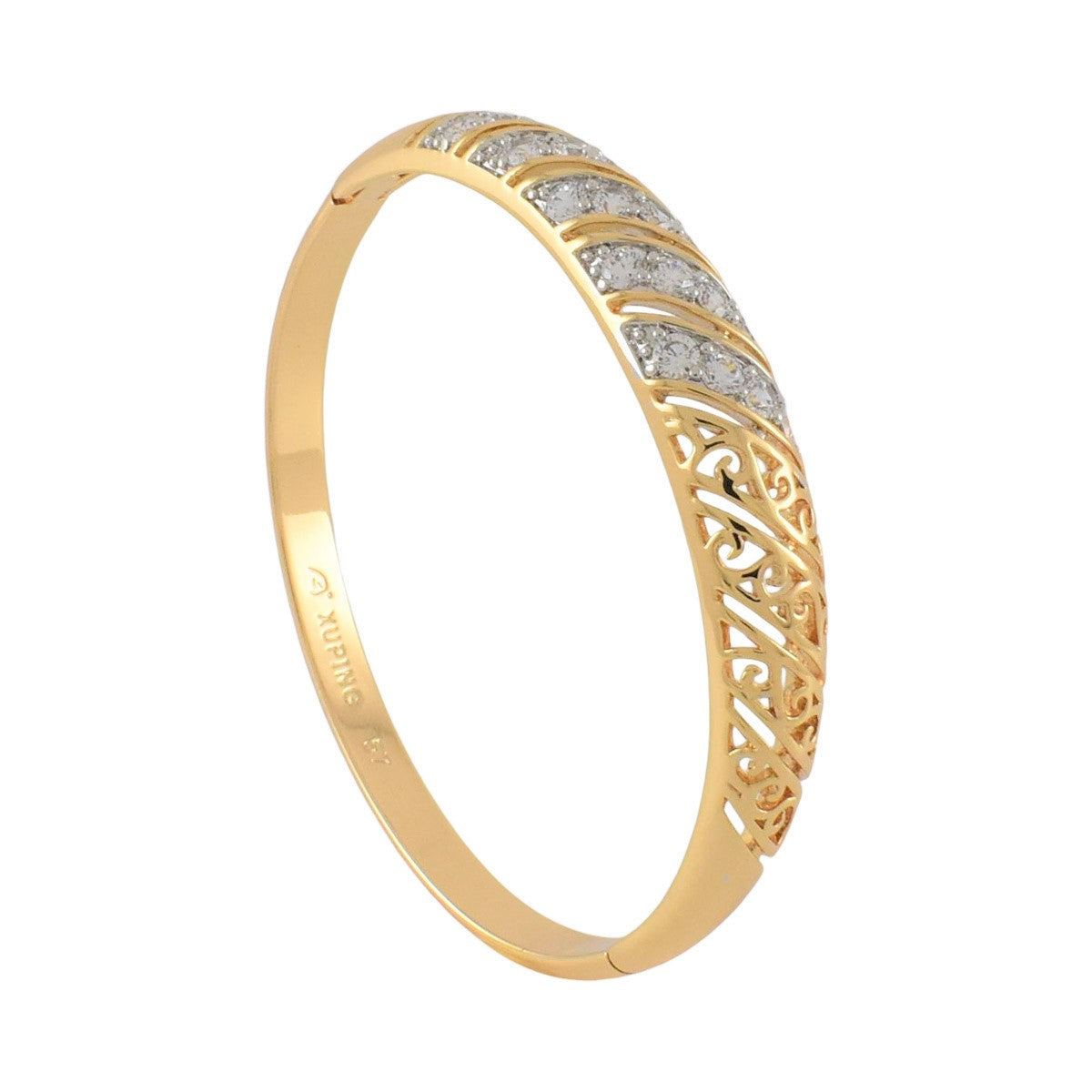 Gold Plated CZ Cuff Bracelet