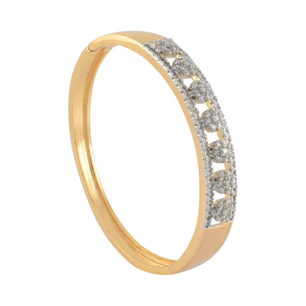 Gold Plated CZ Cuff Bracelet