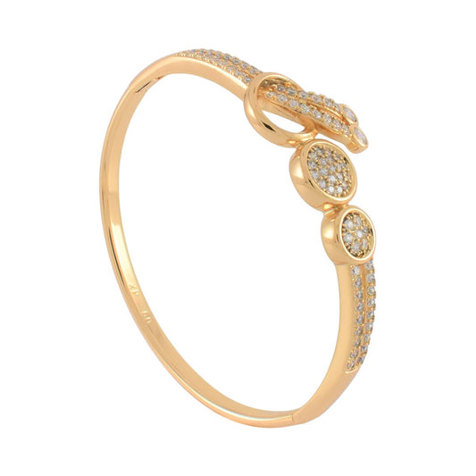 Gold Plated CZ Cuff Bracelet