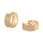 Gold Plated CZ Huggies Earrings | Wholesale Jewelry