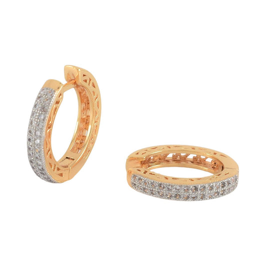 Gold Plated CZ Huggies Earrings | Wholesale Jewelry