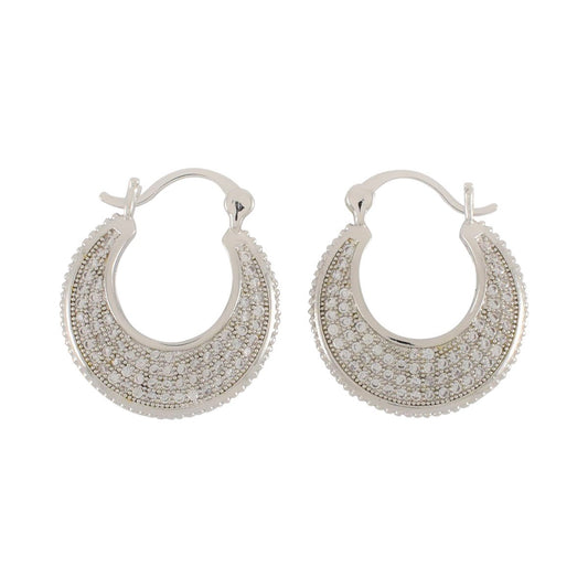 Silver Plated CZ Hoop Earrings | Wholesale Jewelry