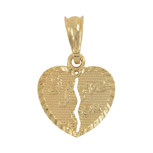 Gold plated Heart I Love You Pendant | Wholesale Jewelry