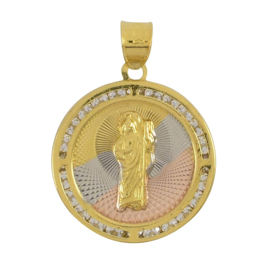 Gold plated TriColor St. Jude Pendant | Wholesale Jewelry