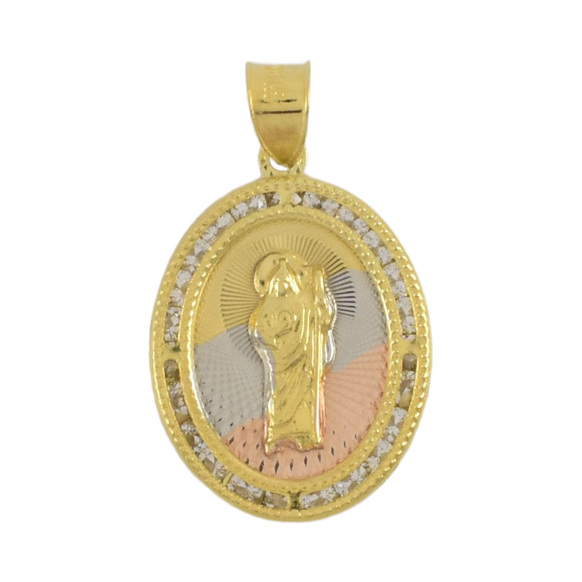 Gold plated TriColor St. Jude Pendant | Wholesale Jewelry