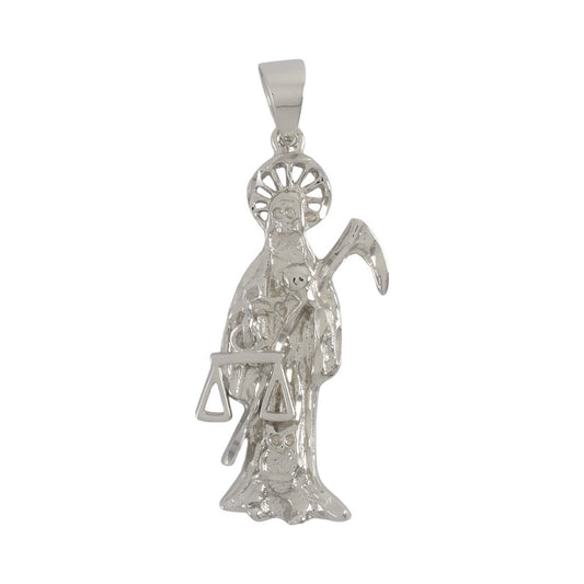 Sterling Silver Santa Muerte Pendant | Wholesale Jewelry