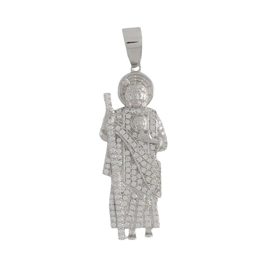 Sterling Silver St. Jude CZ Pendant | Wholesale Jewelry