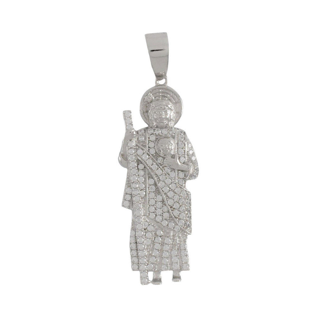 Sterling Silver St. Jude CZ Pendant