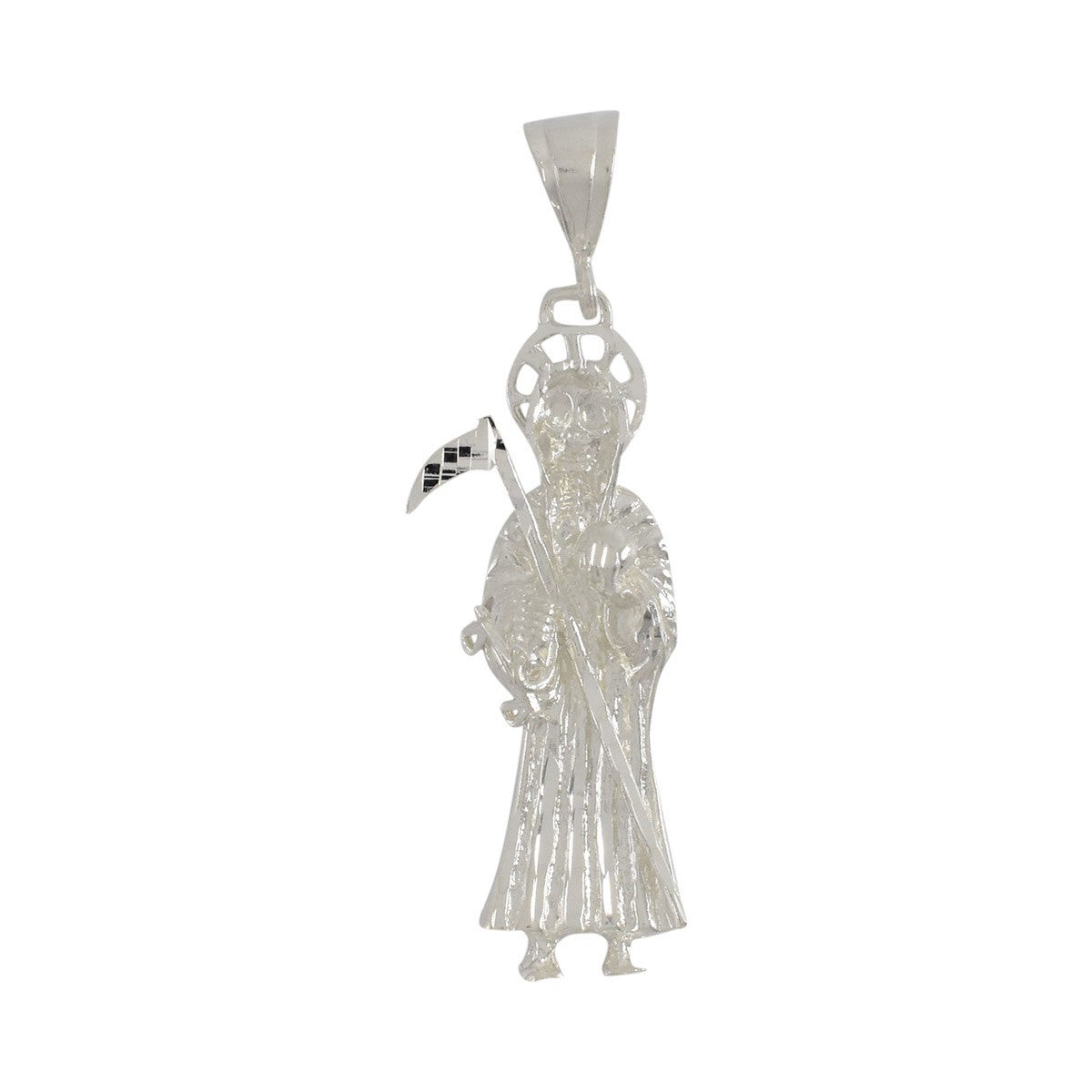 Sterling Silver Santa Muerte Pendant | Wholesale Jewelry