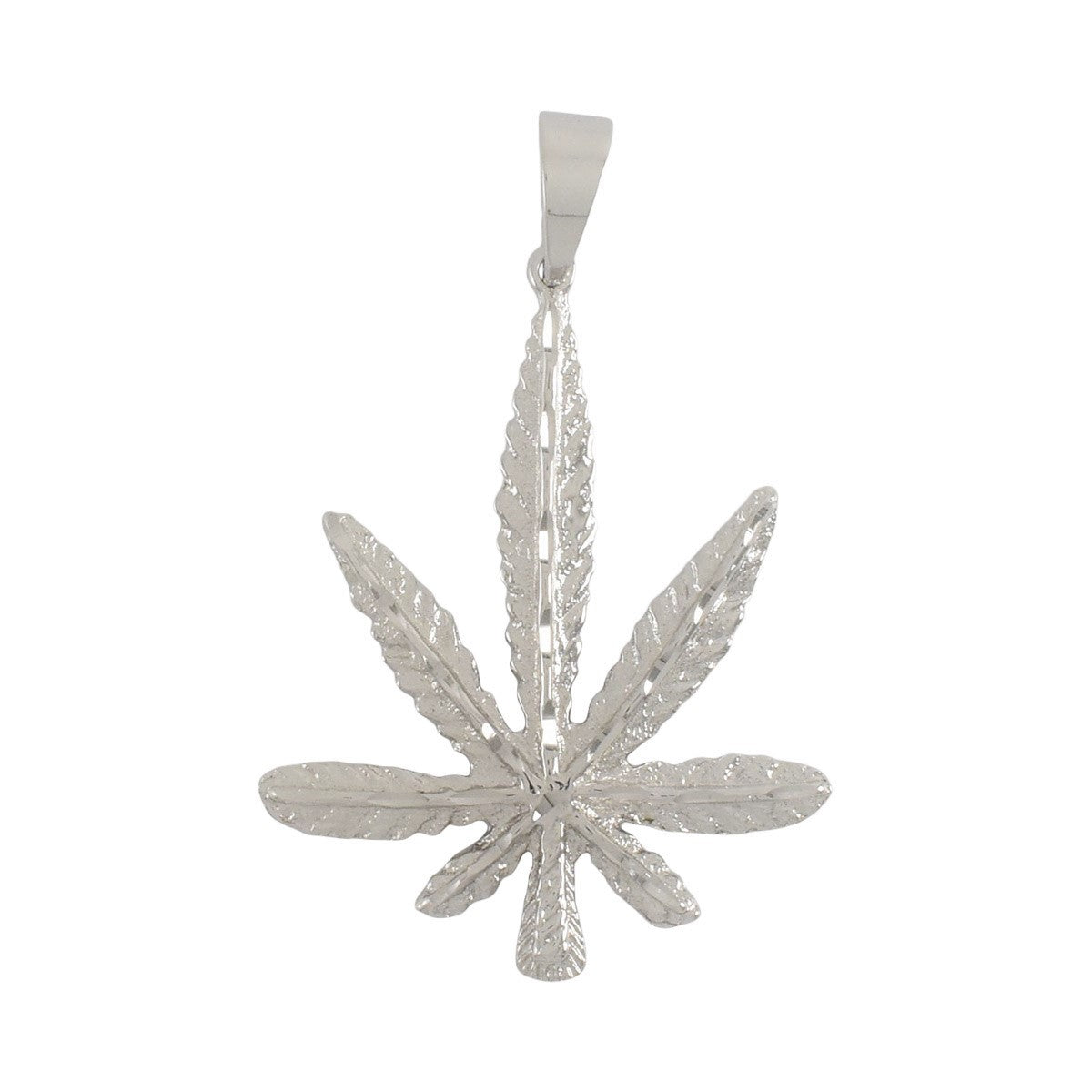 Sterling Silver Weed Pendant | Wholesale Jewelry