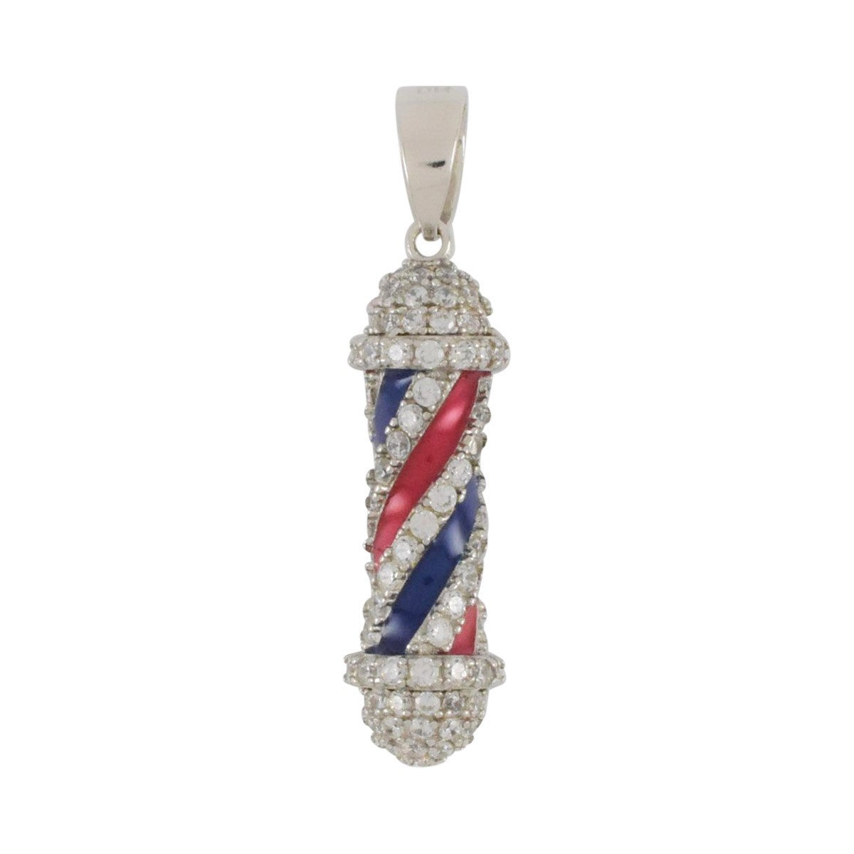 Sterling Silver Barber Pole Pendant | Wholesale Jewelry