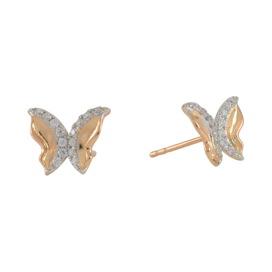 Gold Plated Butterfly Earrings | Wholesale Jewelry