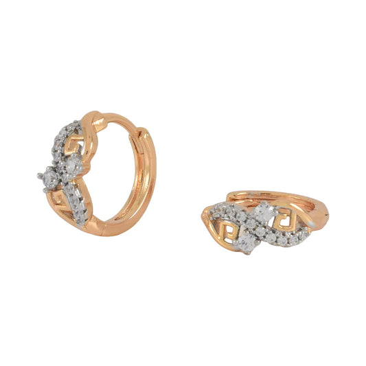 Gold Plated CZ Huggies Earrings | Wholesale Jewelry