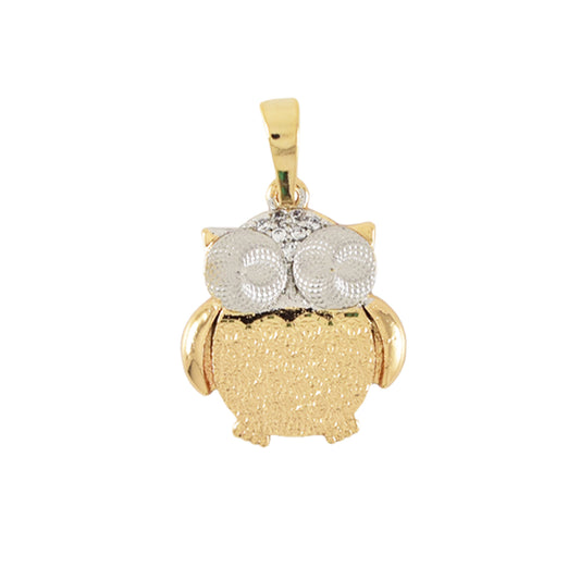 Gold Plated Owl Pendant Charm | Wholesale Jewelry