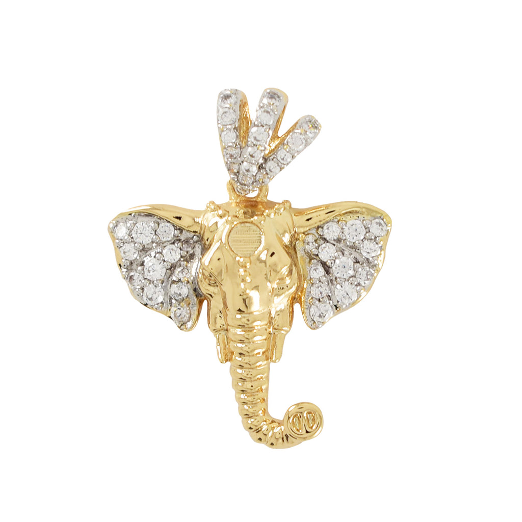 Gold Plated Elephant Pendant Charm