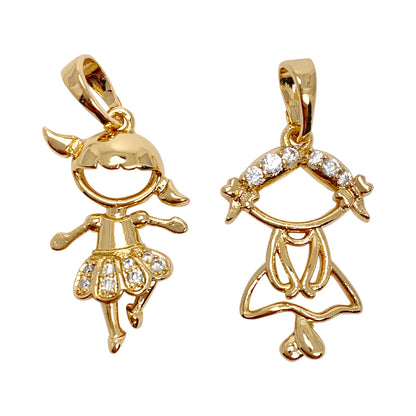 Girls Kids Pendants Gold Plated Pendants | Wholesale Jewelry