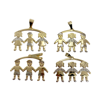 3 Combination - Boys and Girls Pendant - Kids Pendants Gold Plated