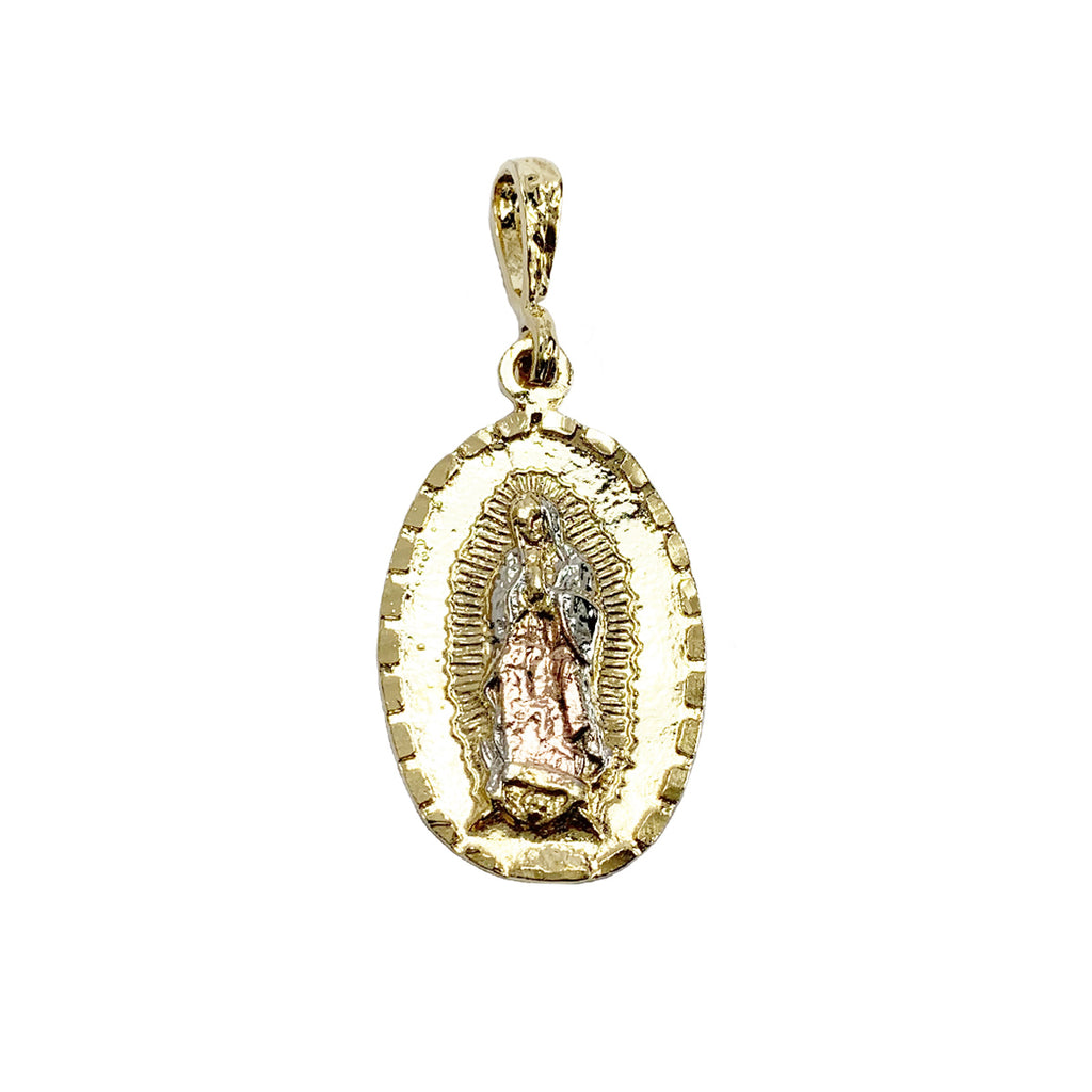 Gold Plated Religious Virgin Mary Pendant Charm