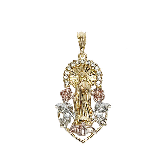 Gold Plated Religious Virgin Mary Pendant Charm | Wholesale Jewelry