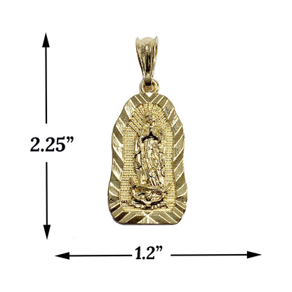 Gold Plated Religious Virgin Mary Pendant Charm | Wholesale Jewelry