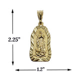Gold Plated Religious Virgin Mary Pendant Charm