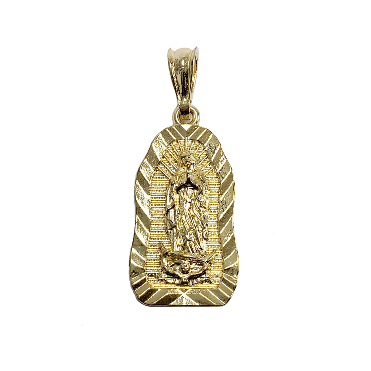 Gold Plated Religious Virgin Mary Pendant Charm | Wholesale Jewelry