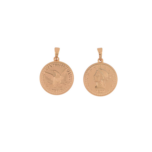 Gold Plated Coin Pendant | Wholesale Jewelry