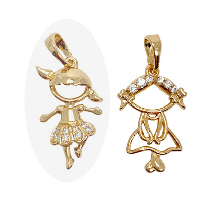 Girls Kids Pendants Gold Plated Pendants | Wholesale Jewelry