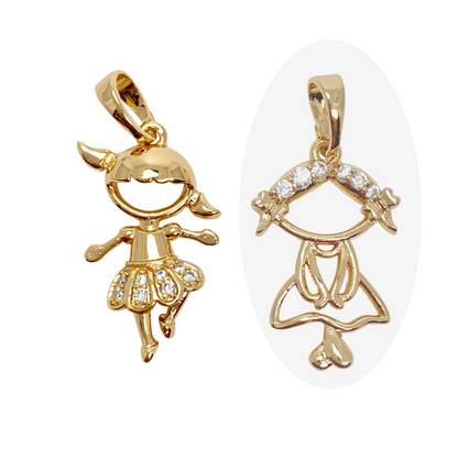 Girls Kids Pendants Gold Plated Pendants | Wholesale Jewelry