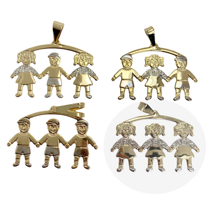 3 Combination - Boys and Girls Pendant - Kids Pendants Gold Plated | Wholesale Jewelry