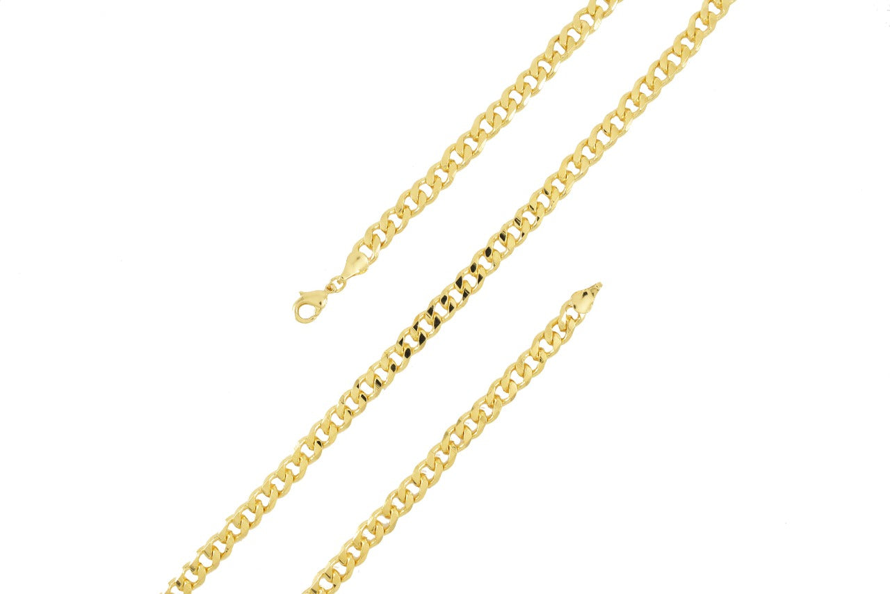 Gold Plated Cuban Chain 6mm - Amafhha Jewels