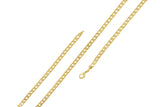 Gold Plated Chain cuban  4.5mm